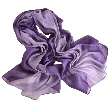 Šal od svile (warp knitting, gradient pattern, silk-viscose blend, Summer)