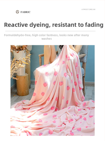 Koraalpluüs pleed üliõpilaste majja; multikas muster; materjal: vill; lihtne ja kaasaegne stiil; värvikindlus: 4.