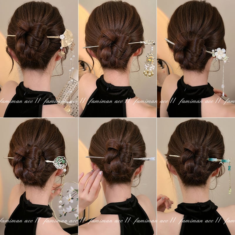 Matu spraudnis galvas rotai ar pūciņu, retro ģeometriska sakausējuma, 2025. gada pavasaris