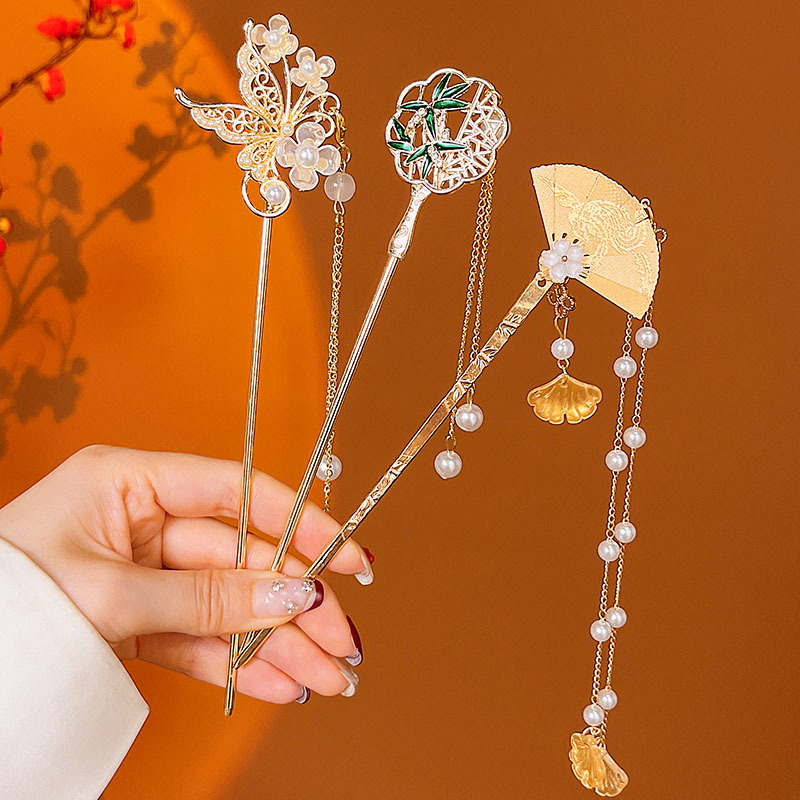 Matu spraudnis galvas rotai ar pūciņu, retro ģeometriska sakausējuma, 2025. gada pavasaris