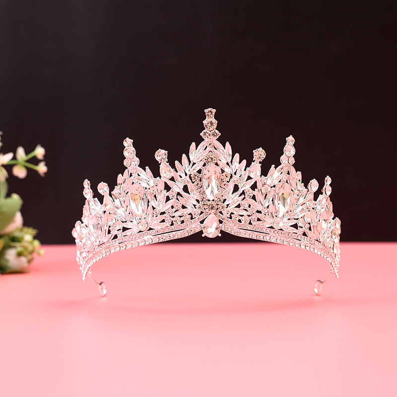 Barokna vjenčana tiara od legure — dijamantnom obradom, dodatak za kosu za vjenčanje (Porijeklo: Yiwu)