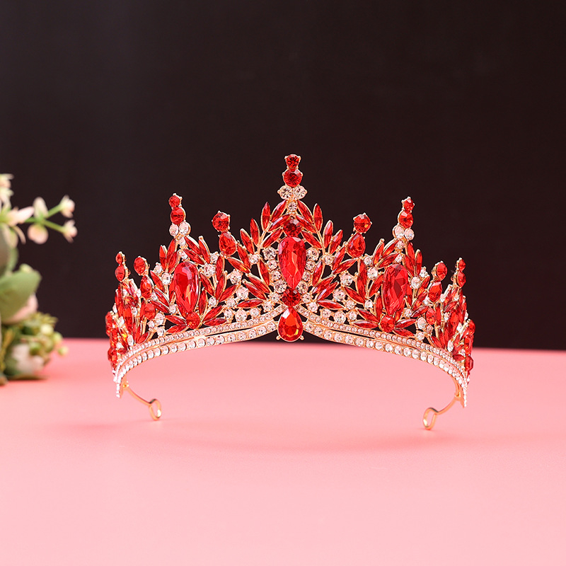 Barokna vjenčana tiara od legure — dijamantnom obradom, dodatak za kosu za vjenčanje (Porijeklo: Yiwu)