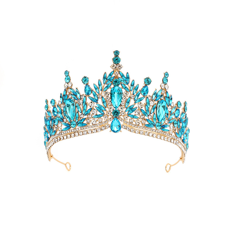 Barokna vjenčana tiara od legure — dijamantnom obradom, dodatak za kosu za vjenčanje (Porijeklo: Yiwu)