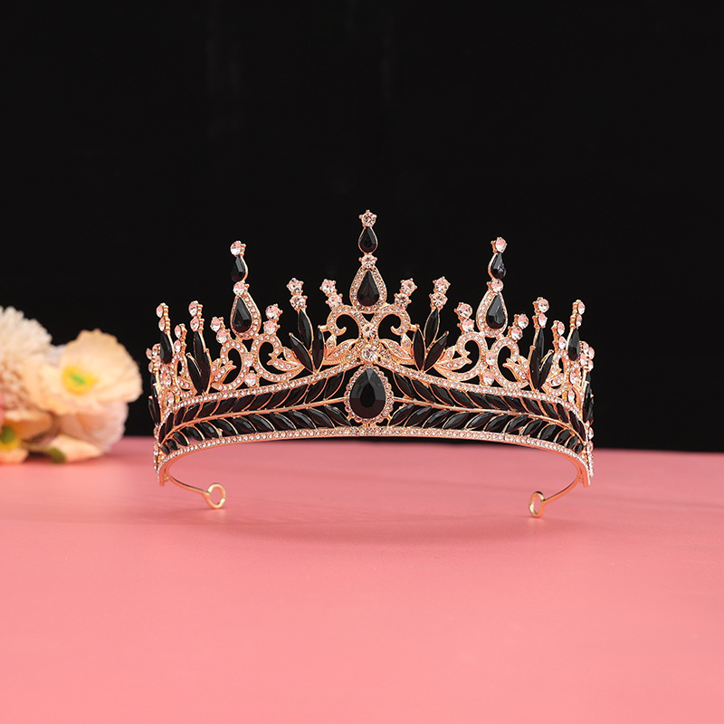 Barokna vjenčana tiara od legure — dijamantnom obradom, dodatak za kosu za vjenčanje (Porijeklo: Yiwu)
