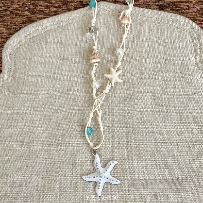 Ilga sieviešu kaklarota ar ģeometrisku piekari, korejiešu stila, cinka sakausējums, pavasaris 2025