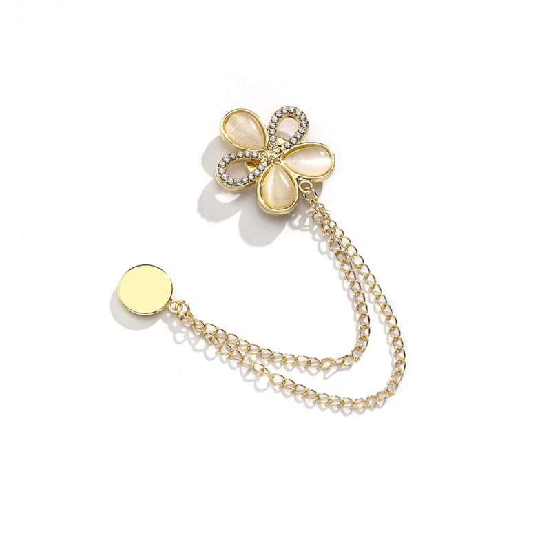 Priedų komplektas: grandinė su magnetine spyna, šilkinis šalikas su gėlių motyvu, paprastas moteriškas stilius, deimantų įtvirtinimas, elektroplatinavimas