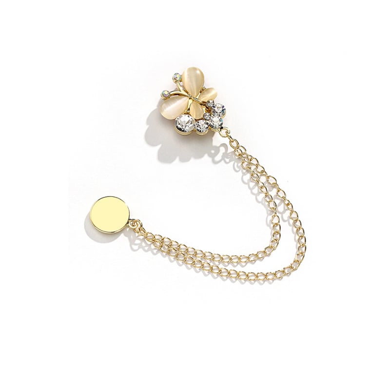 Priedų komplektas: grandinė su magnetine spyna, šilkinis šalikas su gėlių motyvu, paprastas moteriškas stilius, deimantų įtvirtinimas, elektroplatinavimas