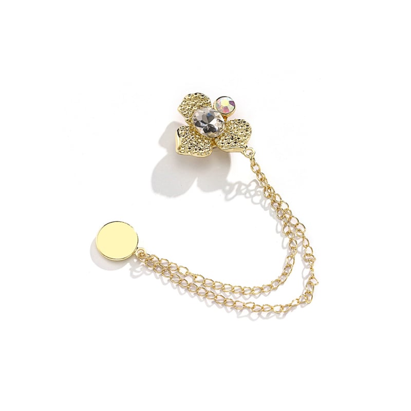 Priedų komplektas: grandinė su magnetine spyna, šilkinis šalikas su gėlių motyvu, paprastas moteriškas stilius, deimantų įtvirtinimas, elektroplatinavimas