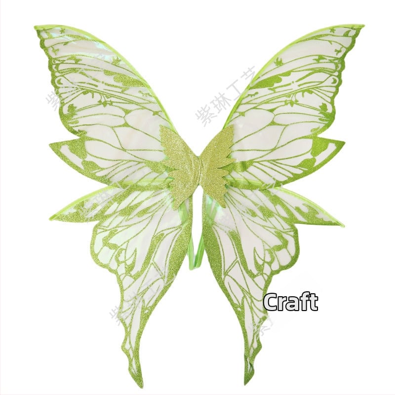 Eņģeļu spārni uz muguras - COSPLAY piederums, Materiāls: audums, Apstrāde: puse manuālā un puse mehāniskā, Grimu rekvizīts kostīmam, Nav importēts