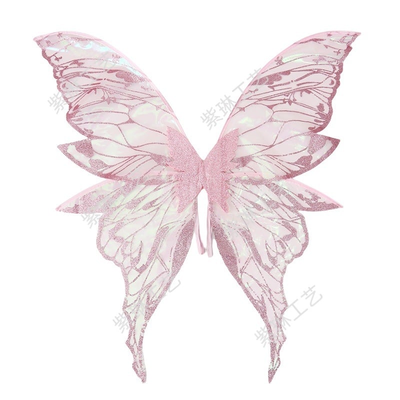 Eņģeļu spārni uz muguras - COSPLAY piederums, Materiāls: audums, Apstrāde: puse manuālā un puse mehāniskā, Grimu rekvizīts kostīmam, Nav importēts