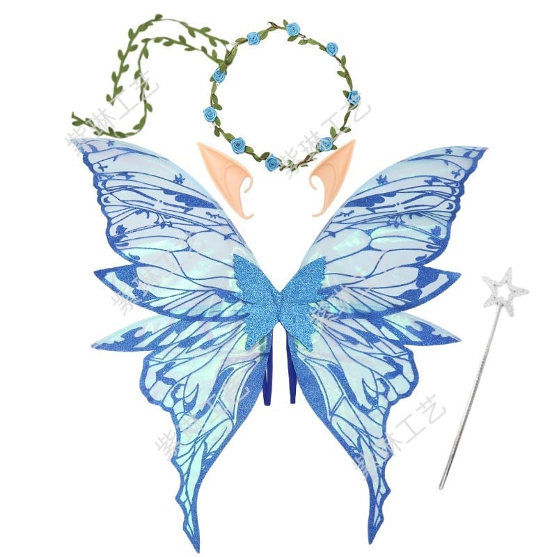 Eņģeļu spārni uz muguras - COSPLAY piederums, Materiāls: audums, Apstrāde: puse manuālā un puse mehāniskā, Grimu rekvizīts kostīmam, Nav importēts