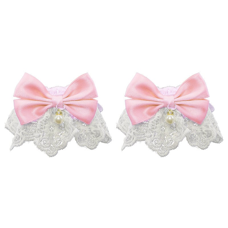 Mežģīņu galvas lente ar kaķu ausīm, loku un zvaniņu, rētainais raksts, viļņots siluets — karikatūras stils, sievietēm