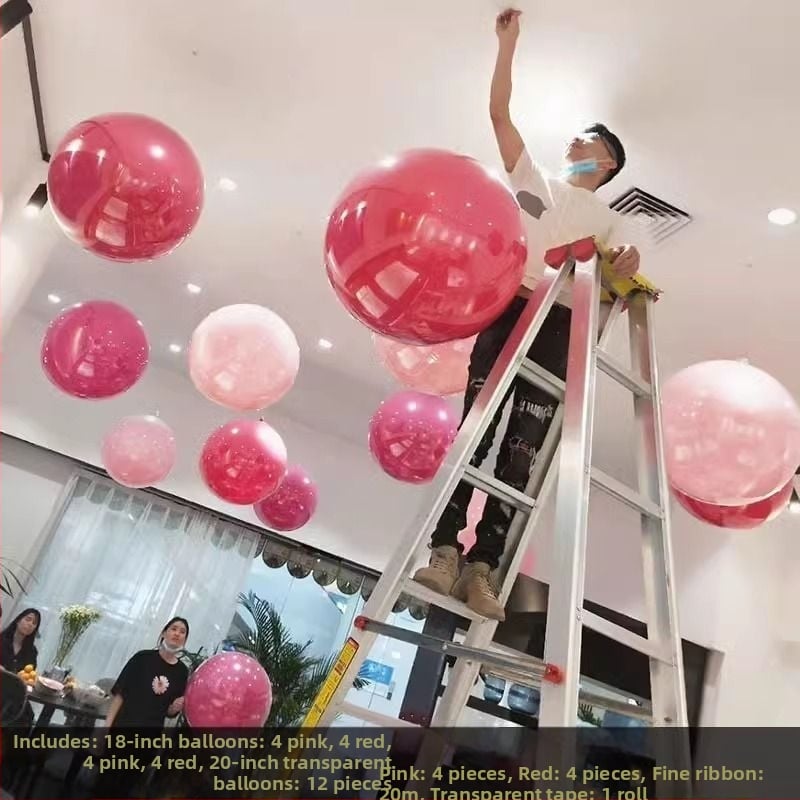 Balionas, Apskritos formos popierinis balionas, Falling Earth, Nacionalinės dienos kabama dekoracija, Dviejų sluoksnių 2-in-1