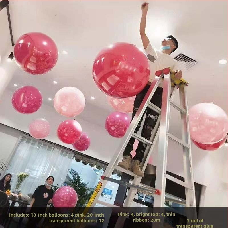 Balionas, Apskritos formos popierinis balionas, Falling Earth, Nacionalinės dienos kabama dekoracija, Dviejų sluoksnių 2-in-1