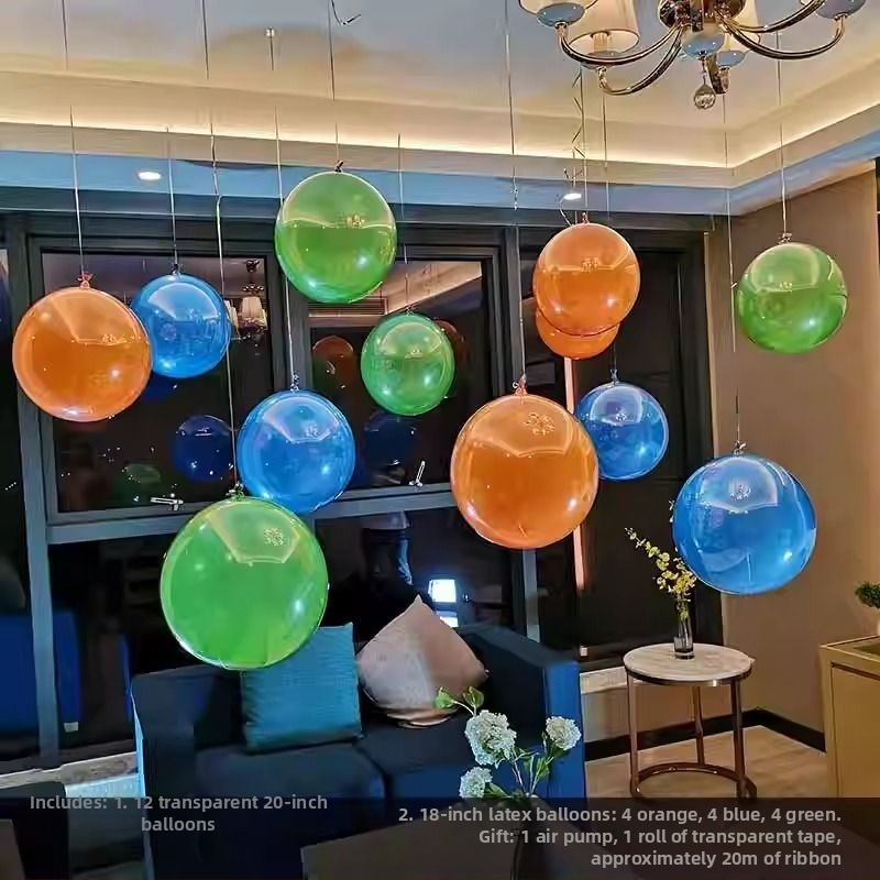 Balionas, Apskritos formos popierinis balionas, Falling Earth, Nacionalinės dienos kabama dekoracija, Dviejų sluoksnių 2-in-1