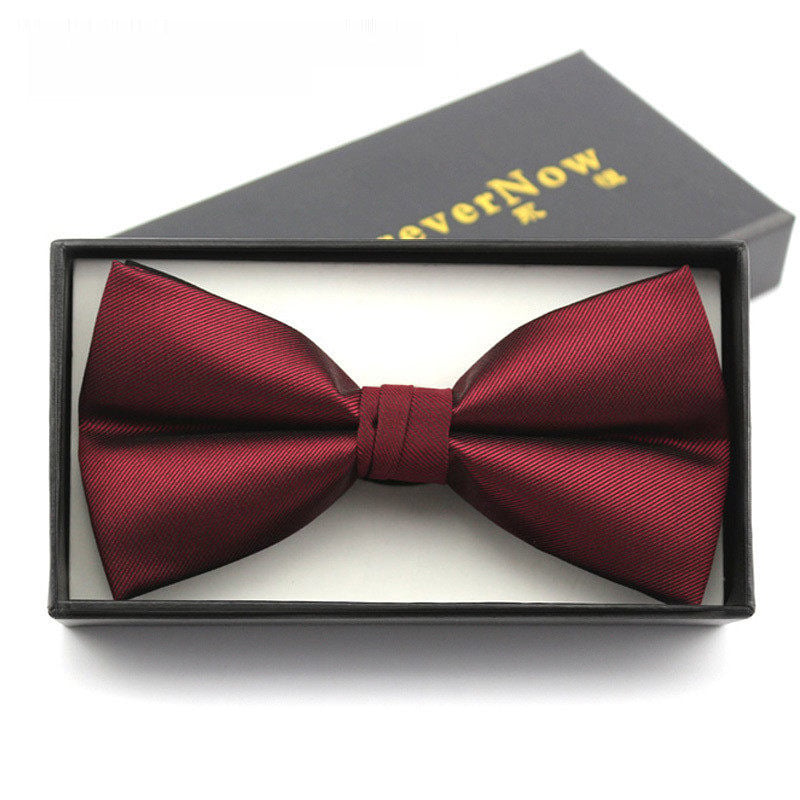 Bow tie za muškarce – korejski stil, ravna glava, Jacquard tkanina, poliester vlakno, monokromatski uzorak