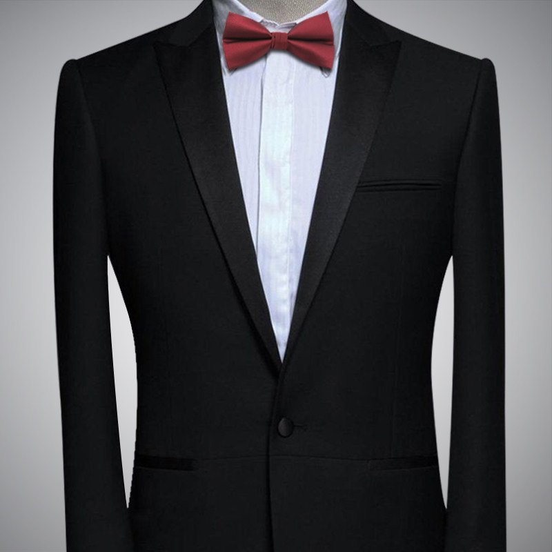 Bow tie za muškarce – korejski stil, ravna glava, Jacquard tkanina, poliester vlakno, monokromatski uzorak
