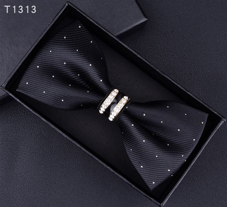 Muška papion s cvijetom za ovratnik, geometrijski dizajn, poliester