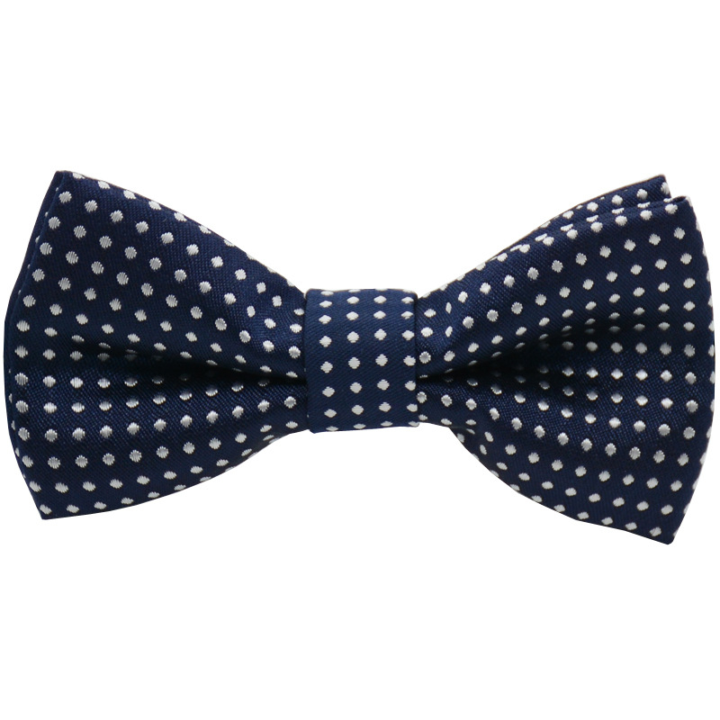 Gyerekeknek szóló pöttyös papion, koreai stílusú, jacquard szövés, poliészter anyag