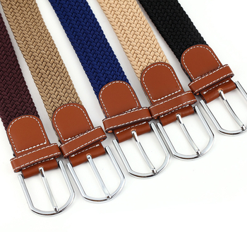 Unisex platneni pojas s minimalistickkim pletenim uzorkom, širina 2-4 cm, duljina 105 cm, kopča od legure s pin mehanizmom, korejskog stila