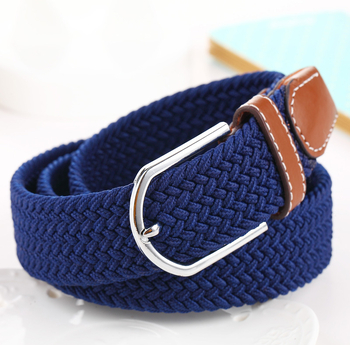 Unisex platneni pojas s minimalistickkim pletenim uzorkom, širina 2-4 cm, duljina 105 cm, kopča od legure s pin mehanizmom, korejskog stila