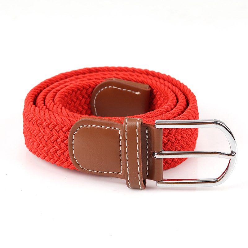 Unisex platneni pojas s minimalistickkim pletenim uzorkom, širina 2-4 cm, duljina 105 cm, kopča od legure s pin mehanizmom, korejskog stila