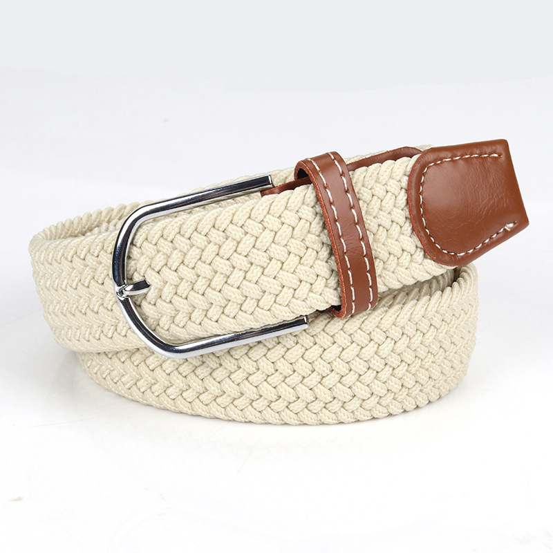 Unisex platneni pojas s minimalistickkim pletenim uzorkom, širina 2-4 cm, duljina 105 cm, kopča od legure s pin mehanizmom, korejskog stila