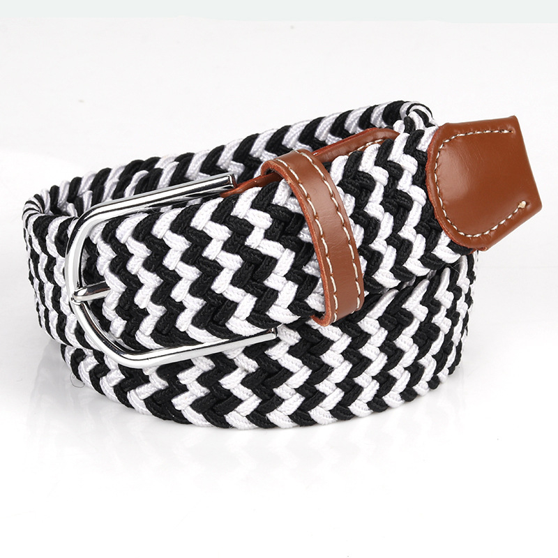 Unisex platneni pojas s minimalistickkim pletenim uzorkom, širina 2-4 cm, duljina 105 cm, kopča od legure s pin mehanizmom, korejskog stila