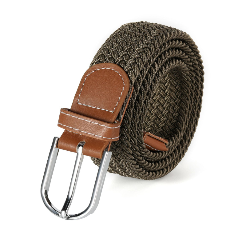 Unisex platneni pojas s minimalistickkim pletenim uzorkom, širina 2-4 cm, duljina 105 cm, kopča od legure s pin mehanizmom, korejskog stila