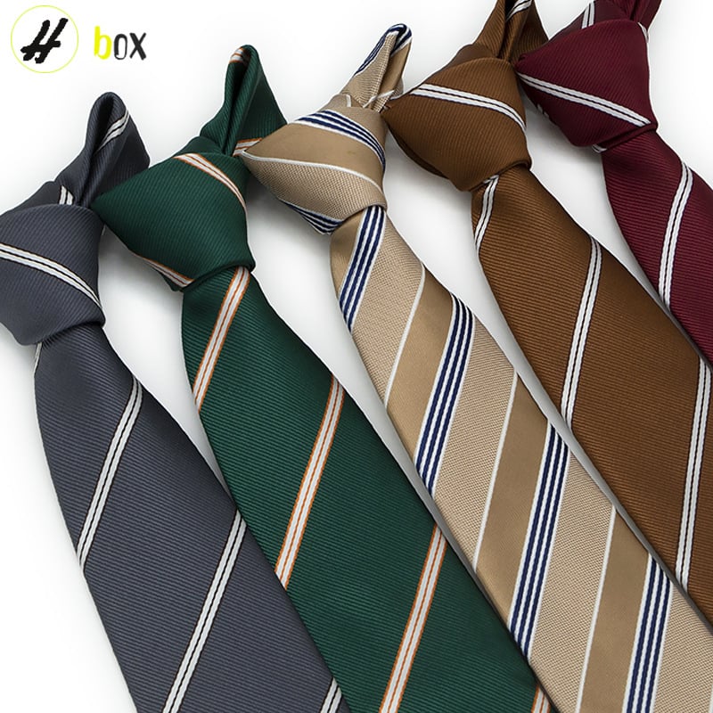 Vyriška kaklaraištis dryžiais | poliesterio pluoštai, įprastas plotis, žakardo apdaila, Arrow stilius, unisex, kasdienis stilius