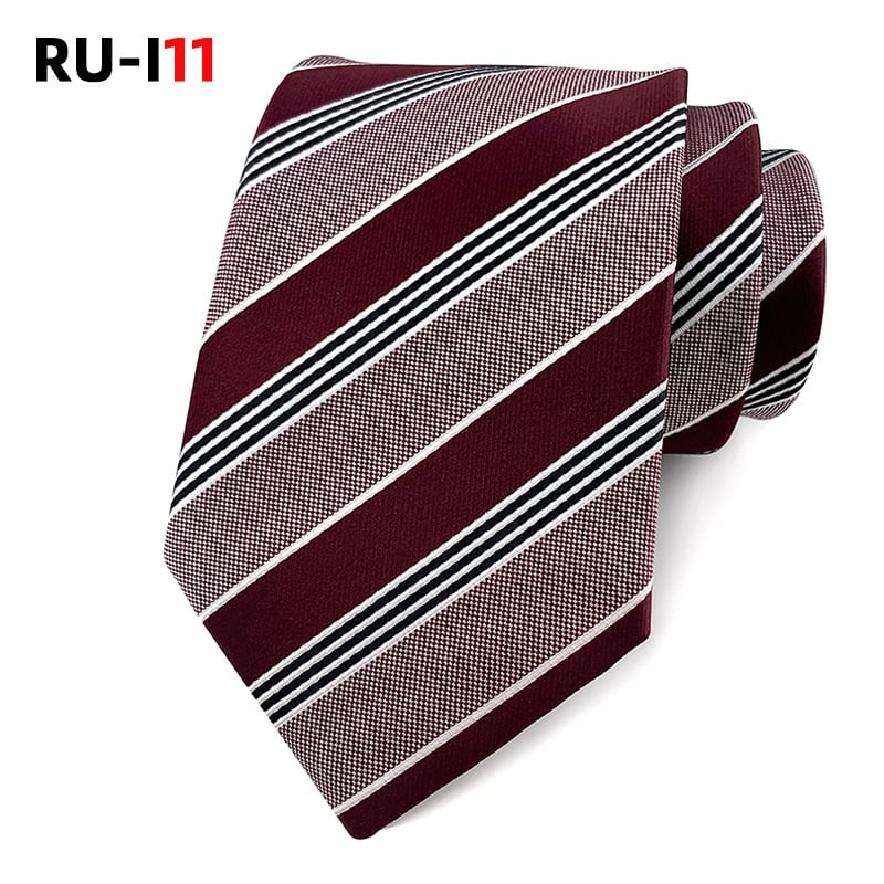 Vyriška kaklaraištis dryžiais | poliesterio pluoštai, įprastas plotis, žakardo apdaila, Arrow stilius, unisex, kasdienis stilius