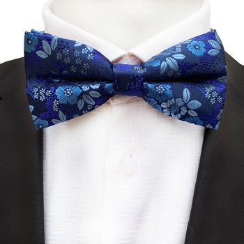 Muška leptir mašna s floralnim uzorkom, poliester vlakno, ravna glava, unisex