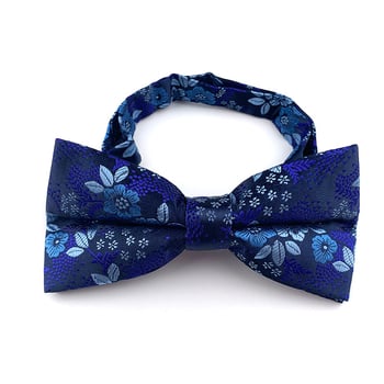 Muška leptir mašna s floralnim uzorkom, poliester vlakno, ravna glava, unisex
