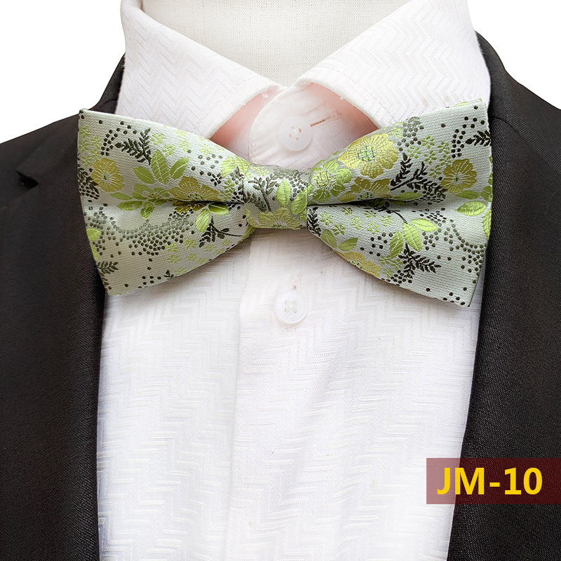 Muška leptir mašna s floralnim uzorkom, poliester vlakno, ravna glava, unisex