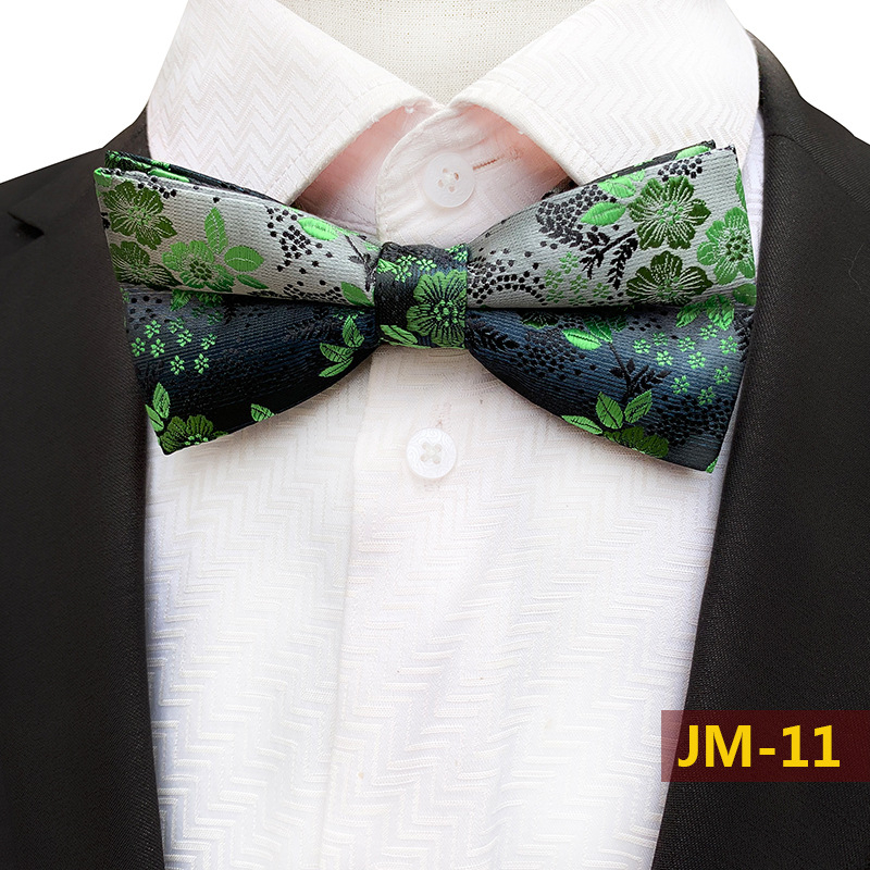 Muška leptir mašna s floralnim uzorkom, poliester vlakno, ravna glava, unisex