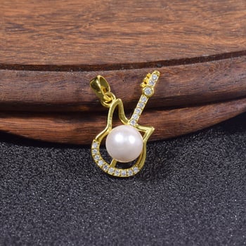 Kriauklių karoliukų geometrijškas pakabukas grandinėlė, įkvėpta korėjietiško stiliaus, poliruota danga