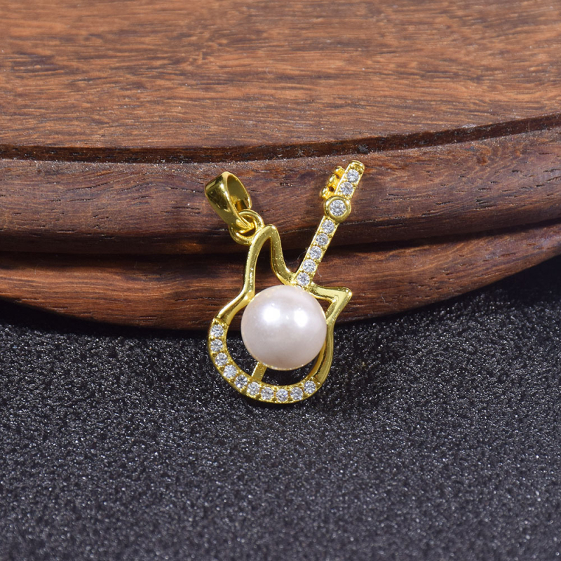 Kriauklių karoliukų geometrijškas pakabukas grandinėlė, įkvėpta korėjietiško stiliaus, poliruota danga