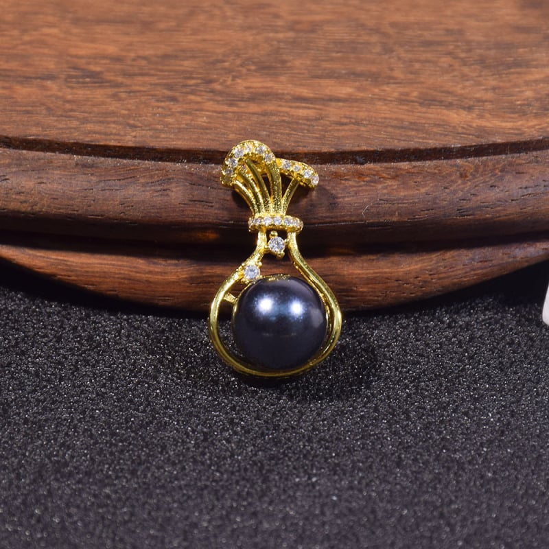 Kriauklių karoliukų geometrijškas pakabukas grandinėlė, įkvėpta korėjietiško stiliaus, poliruota danga