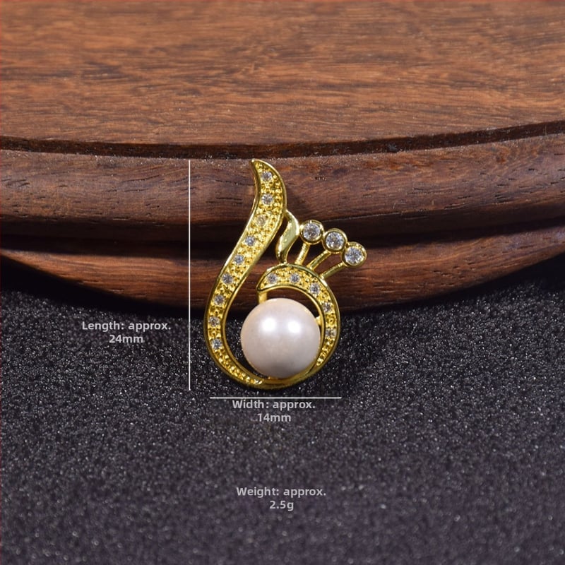 Kriauklių karoliukų geometrijškas pakabukas grandinėlė, įkvėpta korėjietiško stiliaus, poliruota danga