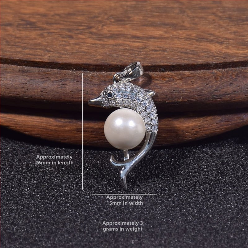 Kriauklių karoliukų geometrijškas pakabukas grandinėlė, įkvėpta korėjietiško stiliaus, poliruota danga