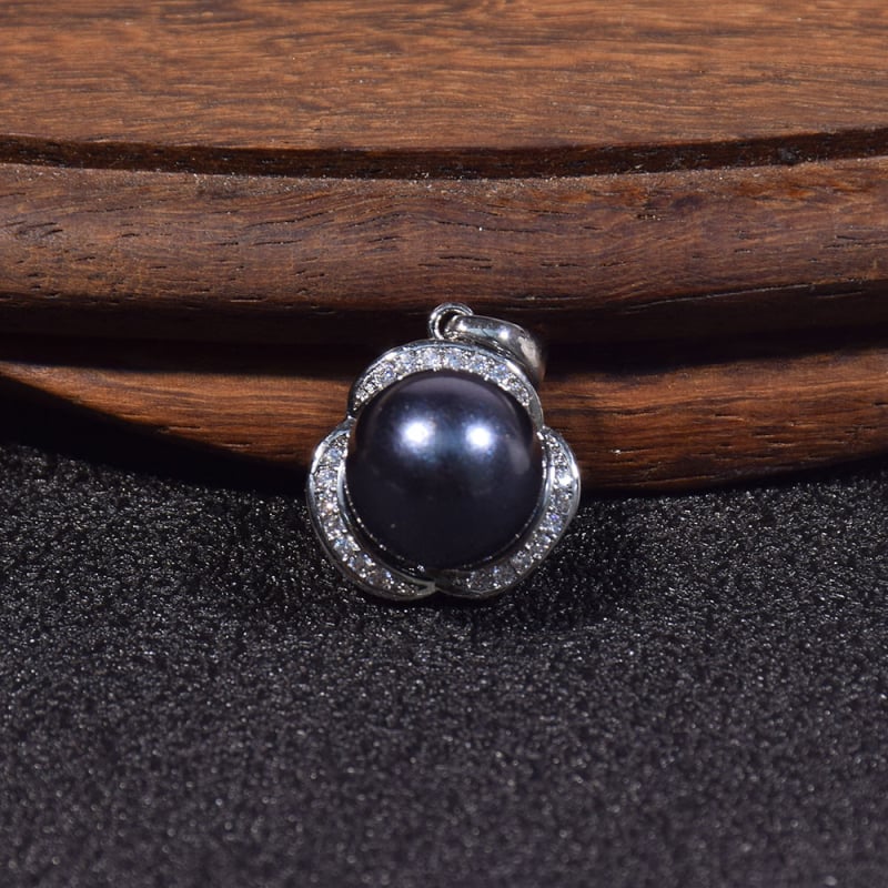 Kriauklių karoliukų geometrijškas pakabukas grandinėlė, įkvėpta korėjietiško stiliaus, poliruota danga