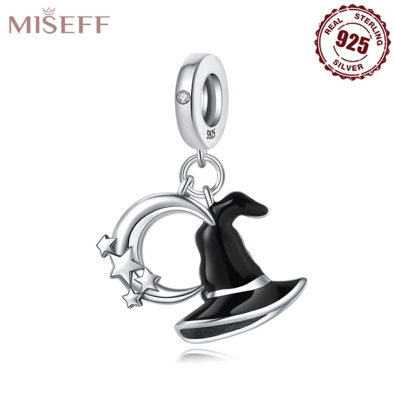 925 sidabro Raganiškos kepurės pakabukas – originalus dizainas, klijinė apdaila, forma: kita