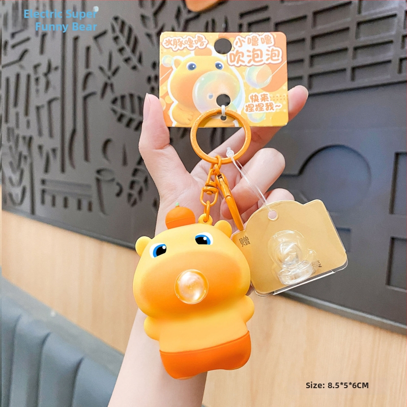 Capybara Lulu võtmehoidja – Squishy Bubble, karikatuurne stiil, sulam + PVC, litsentsitud IP