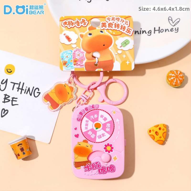 Capybara Lulu võtmehoidja – Squishy Bubble, karikatuurne stiil, sulam + PVC, litsentsitud IP