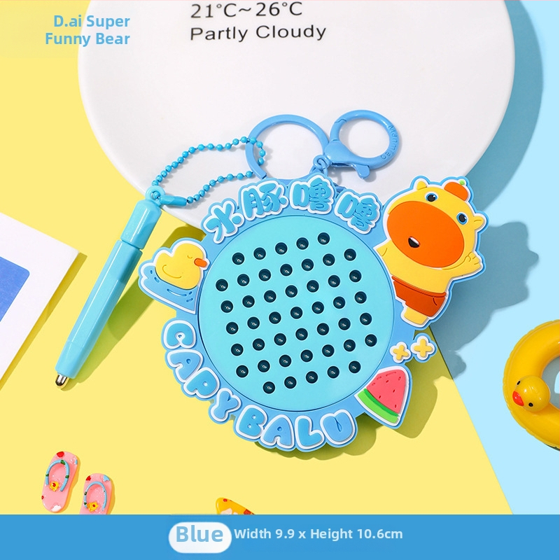 Capybara Lulu võtmehoidja – Squishy Bubble, karikatuurne stiil, sulam + PVC, litsentsitud IP