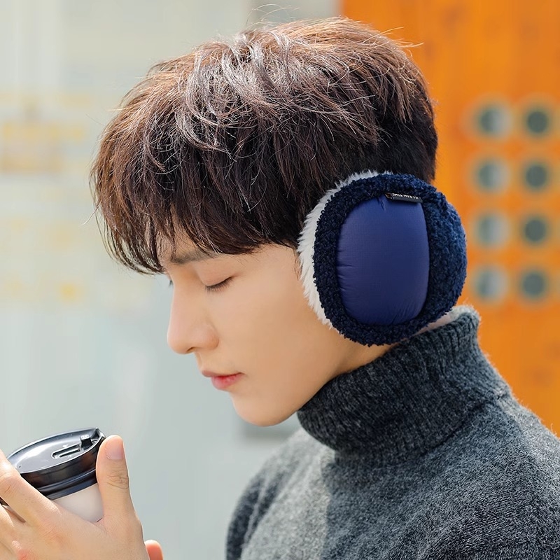 Meestele mõeldud kõrvakaitsed - fleece voodriga, paks, tuuletõkke, soojad talveks, tagant kandmise disain