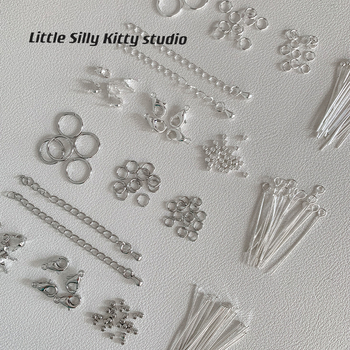 DIY komplet metalnih dodataka za narukvicu: univerzalni model, legura sa srebrnim ili zlatnim premazom; lobster clasp, pokrivena kopča, otvoreni prsten