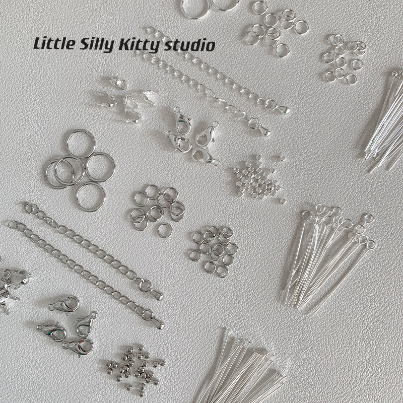DIY komplet metalnih dodataka za narukvicu: univerzalni model, legura sa srebrnim ili zlatnim premazom; lobster clasp, pokrivena kopča, otvoreni prsten