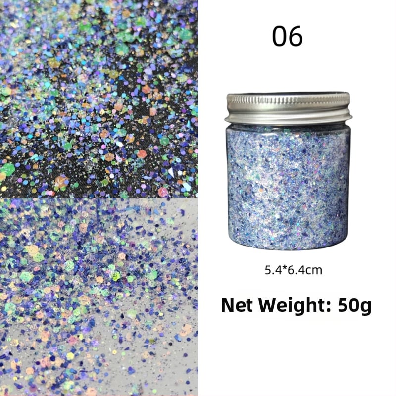 Nagu gliterēti ar PET materiālu, zvaigžņu debess raksts, korejiešu stila spožs pārklājums