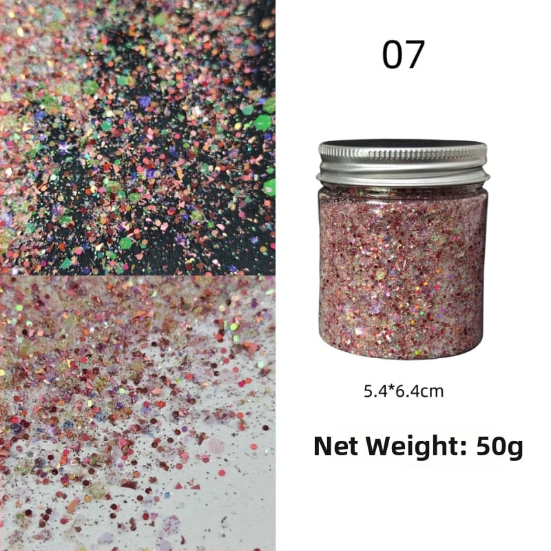 Nagu gliterēti ar PET materiālu, zvaigžņu debess raksts, korejiešu stila spožs pārklājums